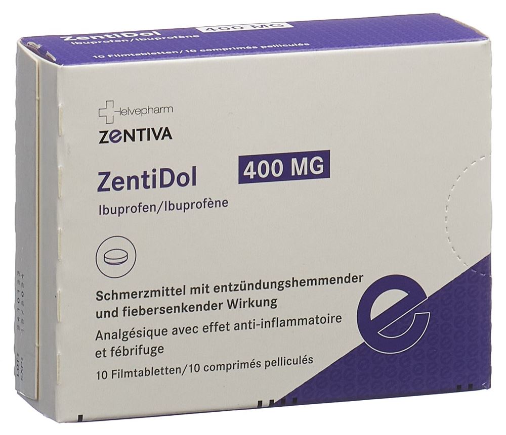 ZENTIDOL Filmtabl 400 mg Blist 10 Stk, Hauptbild