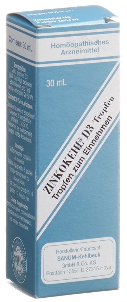 ZINKOKEHL gouttes 3 D fl 30 ml, image principale