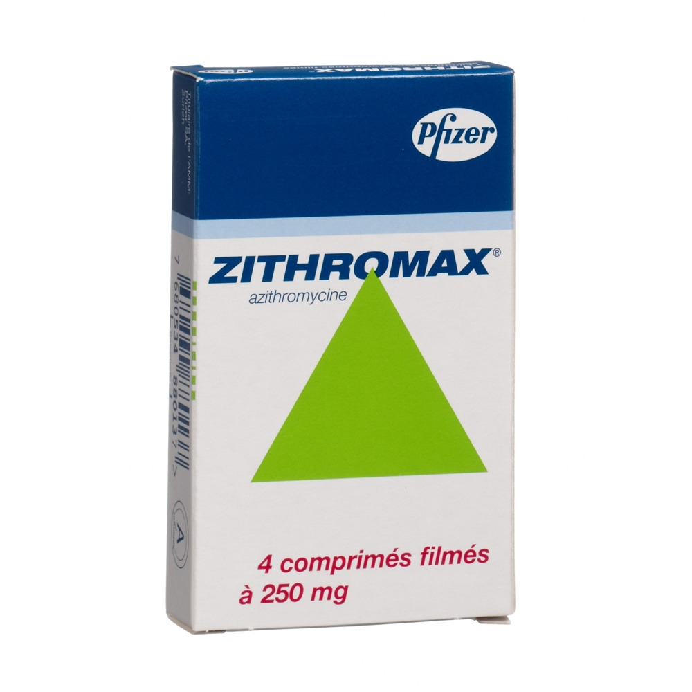 ZITHROMAX cpr pell 250 mg blist 4 pce, image 2 sur 2