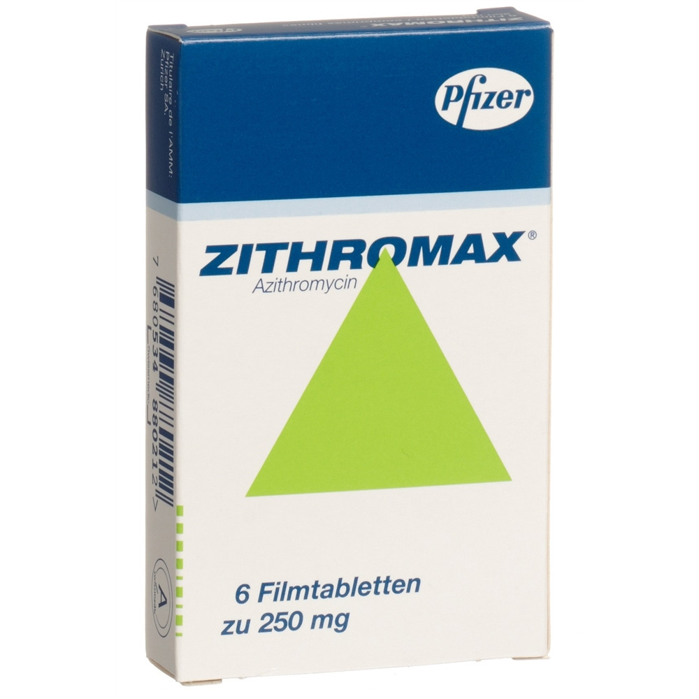 ZITHROMAX cpr pell 250 mg blist 6 pce, image principale