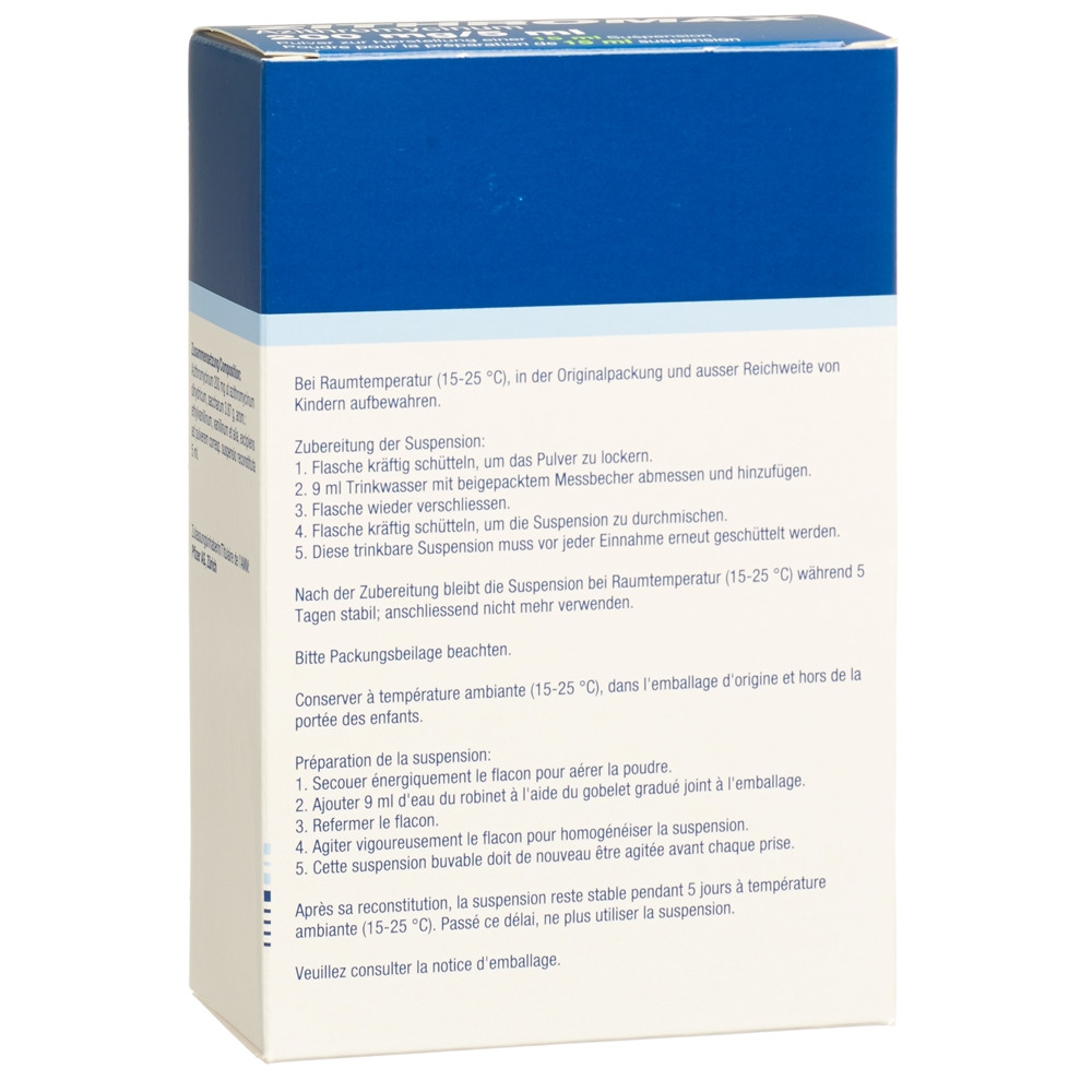 ZITHROMAX pdr 200 mg/5ml pour la préparation d’une suspension fl 15 ml, image 2 sur 2