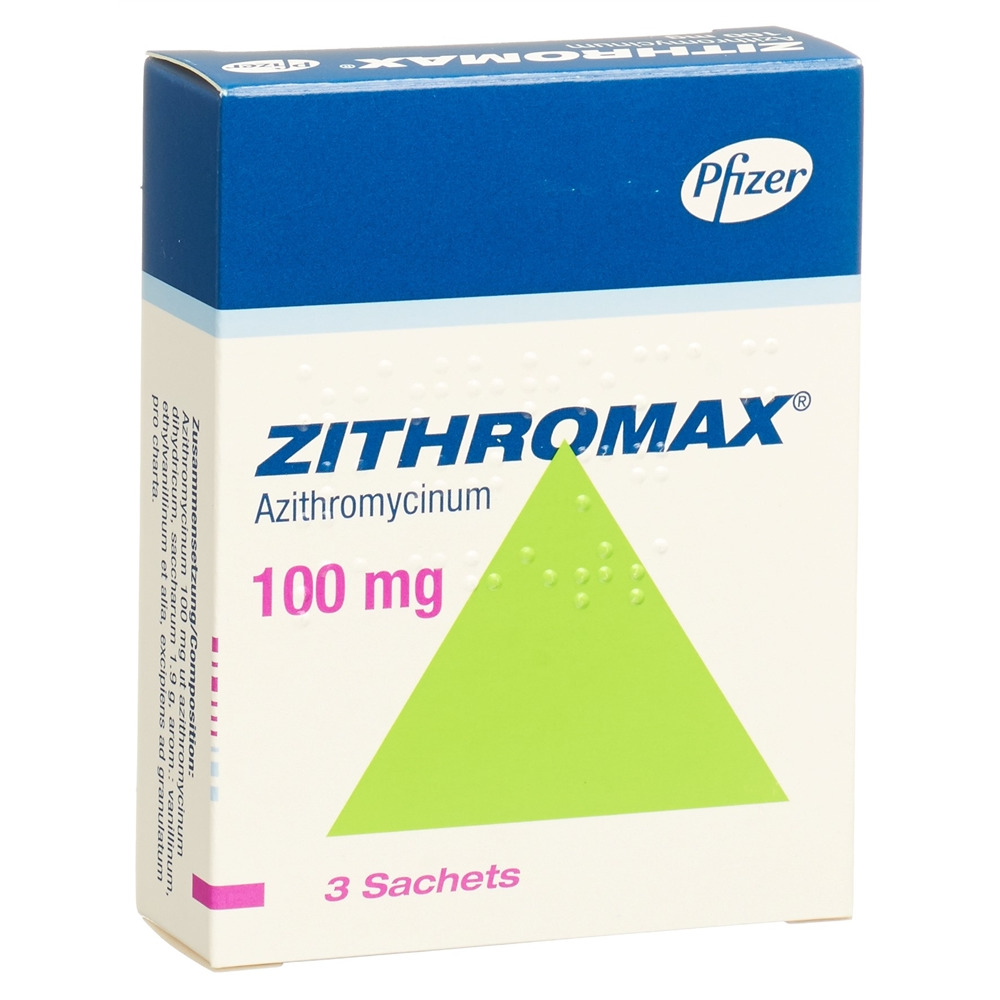 ZITHROMAX Plv 100 mg zur Herstellung einer Suspension zum Einnehmen Btl 3 Stk, Hauptbild