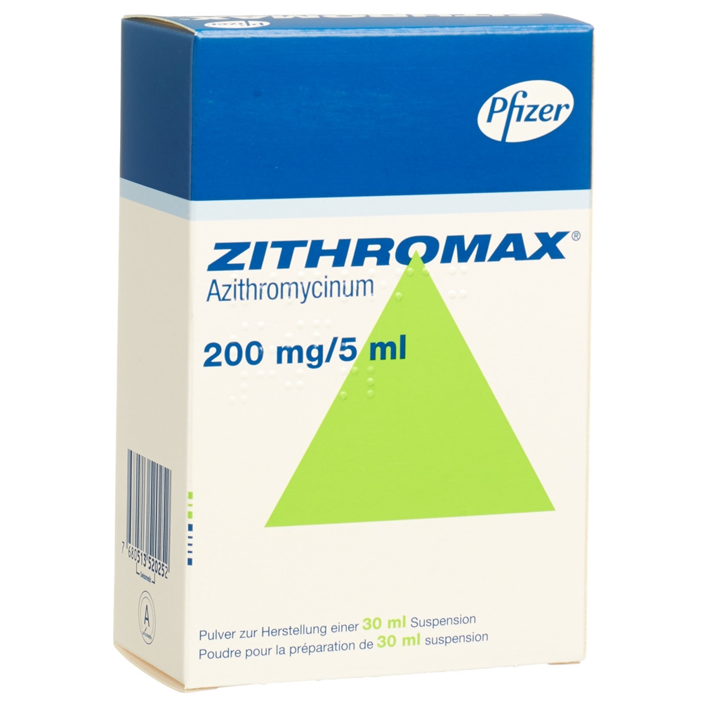 ZITHROMAX Plv 200 mg/5ml zur Herstellung einer Suspension Fl 30 ml, Hauptbild