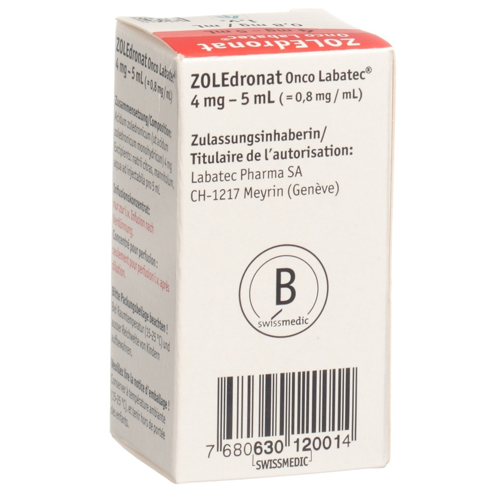 ZOLEDRONATE Onco Labatec 4 mg/5ml, image 2 sur 2