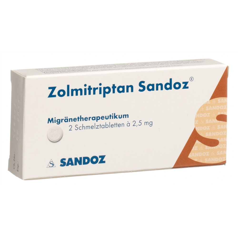 ZOLMITRIPTAN Sandoz 2.5 mg, image principale