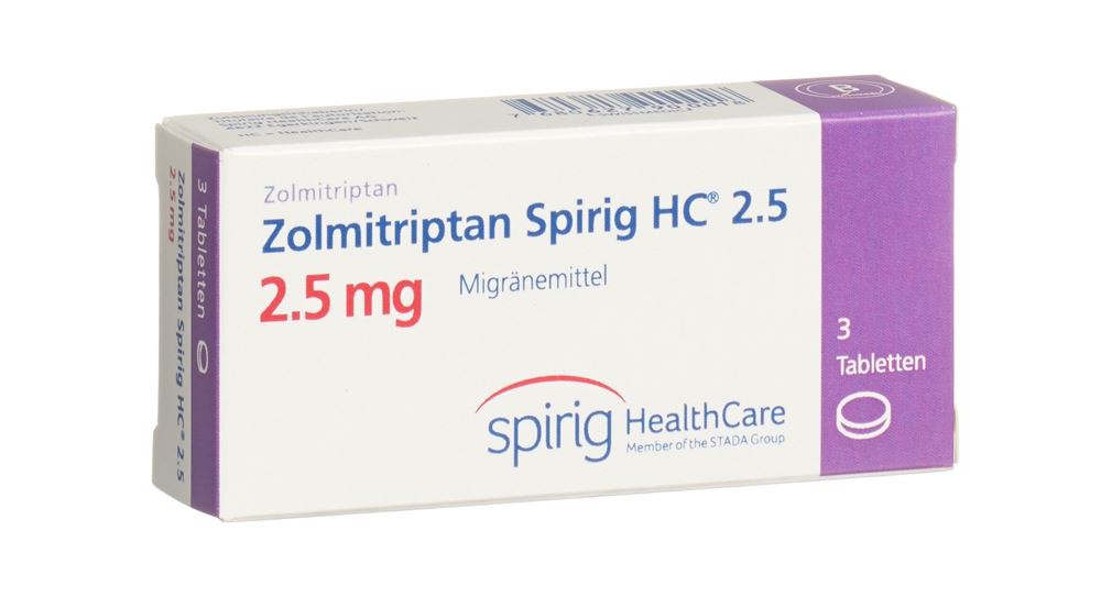 ZOLMITRIPTAN Spirig HC 2.5 mg, image principale