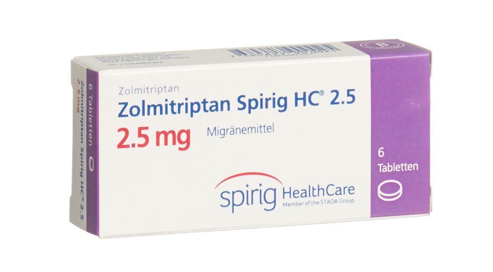 ZOLMITRIPTAN Spirig HC 2.5 mg, image principale