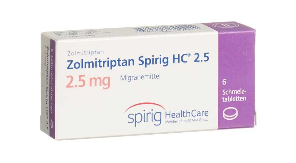 ZOLMITRIPTAN Spirig HC 2.5 mg, image principale