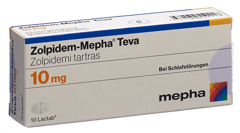ZOLPIDEM Mepha Teva 10 mg, image principale