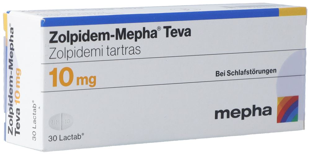 ZOLPIDEM Mepha Teva 10 mg, Hauptbild ZOLPIDEM Mepha Teva 10 mg, Hauptbild