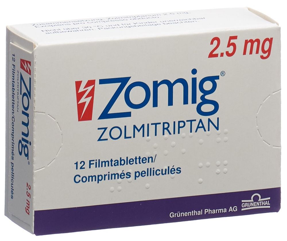 ZOMIG cpr pell 2.5 mg blist 12 pce, image principale