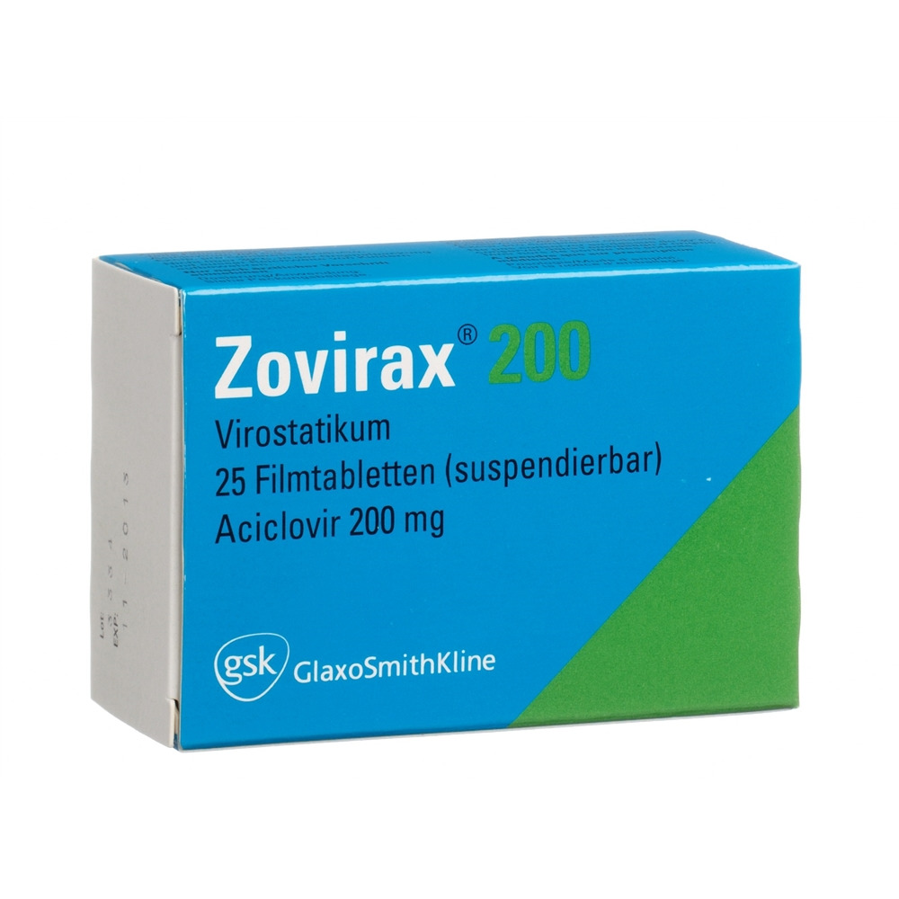 ZOVIRAX cpr pell 200 mg blist 25 pce, image principale