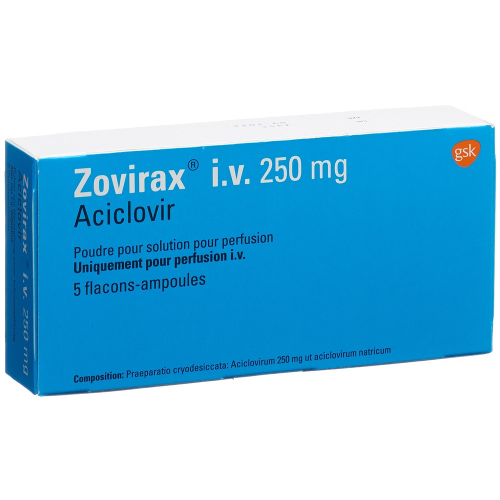 ZOVIRAX subst sèche 250 mg flac 5 pce, image 2 sur 2