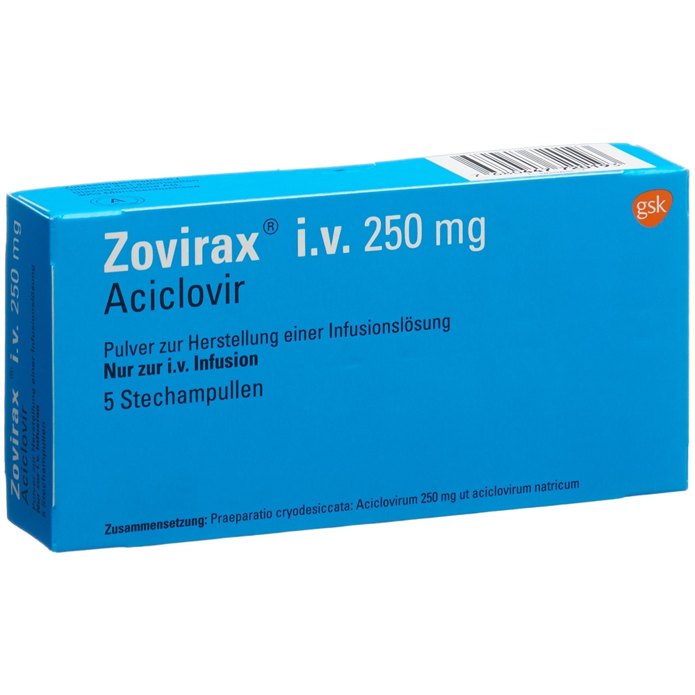ZOVIRAX subst sèche 250 mg flac 5 pce, image principale