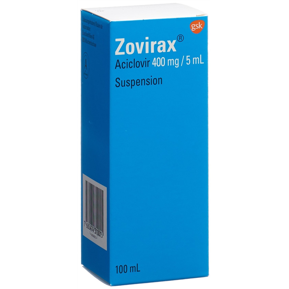 ZOVIRAX susp 400 mg/5ml fl 100 ml, image principale