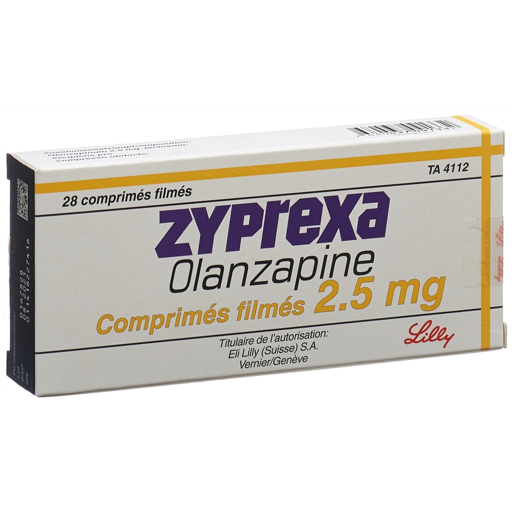 ZYPREXA cpr pell 2.5 mg blist 28 pce, image 2 sur 2